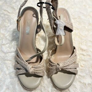 Dream Pairs Beige Espadrille Sandals with Knotted Design
